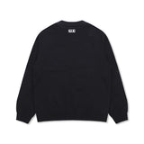 GNT070 VHS ラインエンブロイダリークルーネックニット (ブラック)