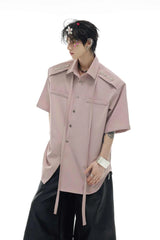 リボンディテールシャツTシャツ