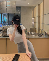 フリースクロップショートスリーブTシャツ