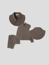 Layered Fall Cropped Check Shirt 3COLOR