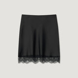 Rose Stain Lace Mini Skirt