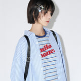 MELLOW MOMENT STRIPE T-SHIRT (SkyBlue)