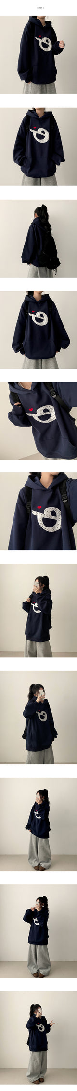 Eight Dot Print Heart Balloon Hoodie