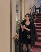 【MADE】Velvet mini dress