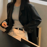 [BELLIDE MADE] Basic item, round rib long sleeve knit