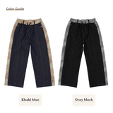 WIDE FIT DENIM SWEAT PANTS_KHAKI BLUE