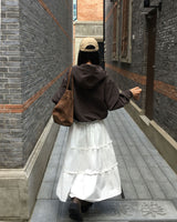 Little Hooded Check Windbreaker