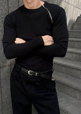 [S/F] Ragaln golgi side zipper slim t-shirts(3color)