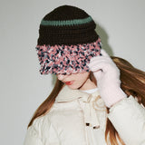 Fluffy Ring Crochet Hat (Brown)