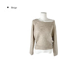 Luke One-Shoulder Boat Neck Loose Fit Knit