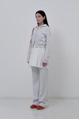 KIRSH PLAIN SEMI WIDE PANTS [MELANGE GRAY]