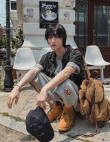 Flow Pigment Washing Short Sleeve Shirt