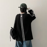 In-mi track line boxy fit long sleeve t-shirt