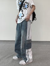 Our Mix Cargo Pants (Denim&Nylon)
