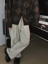ASCLO Two Tuck Wide Cotton Pants (3color)