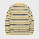 ストライプロゴピケロングスリーブTシャツ