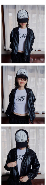 CAT MONSTER TRUCKER CAP - BLACK
