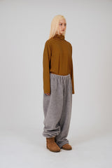 COLOR POP TURTLENECK T-SHIRTS - MUSTARD