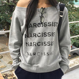 ナーオフショルダールースフィットスウェット