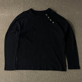 ASCLO ショルダーボタンワッフルTシャツ (2color)