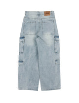 Feline washed cargo denim pants