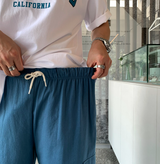 マーレットアイスリネンカーゴバンディングワイドパンツ