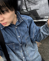 "ディープグラデーションデニムシャツ "