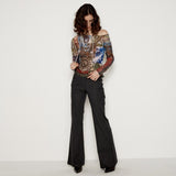 SHEISSHE/PRINTED ASYMMETRICAL SHOULDER T-SHIRTS