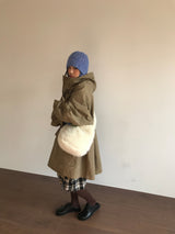 Shearling Overfit Cotton Field Jacket (2 Colors)