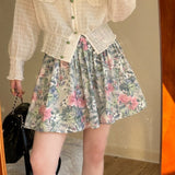 Santa Barbara Violet Floral Skirt