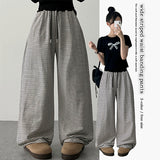 Petz Waist Color Stripe Back Pocket Patch Banding Wide Pants