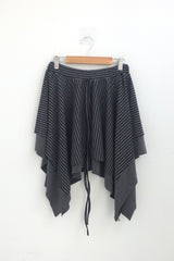 stripe ribbonline wave skirt