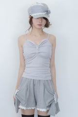 スタッズ リボン キャミソール(gray)