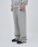 UNDERLINE LOGO SWEAT PANTS - GRAY