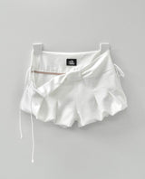 RIBBON MINI BALLOON PANTS (WHITE)