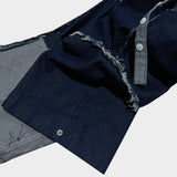 grunge roll-up denim pants_blue