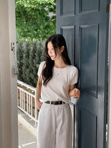 Daily Square Leather Belt (4color)