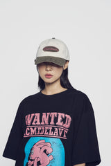 24FW TWO TONE APPLIQUE PATCH BALL CAP KHAKI