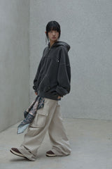 Pigment Stud Hood Zip-Up