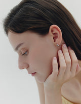 26SS★ H Edition Silver Rainy One-Touch Earrings