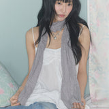 vintage dot scarf grey