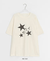 [unisex] Yuuji Star Printing Dot Short Sleeve Tee