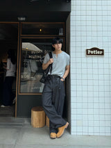 OSフックヘンリーネック半袖Tシャツ