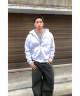 リベットポケットフードジップアップ