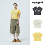 PIGMENT BUTTERFLY GOTH CROP TEE_CHARCOAL