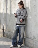 (UNISEX) Velour Track Jersey Jacket