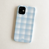 soft blue matte hard phone case