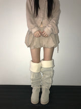cable wool pumkin shorts(3 color) 