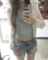 Deep V neck cardigan
