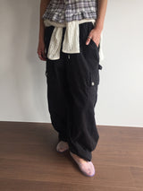 Peep Wide Cargo Pants (3color)
